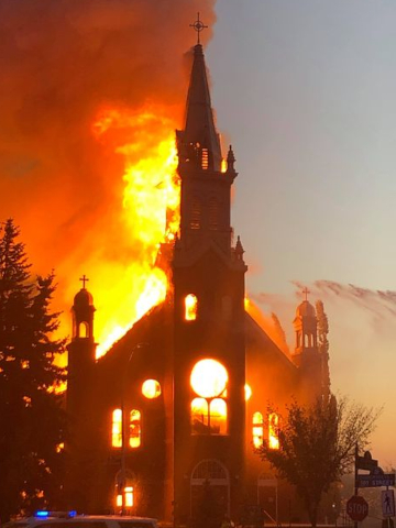 Morinville Alberta church arson